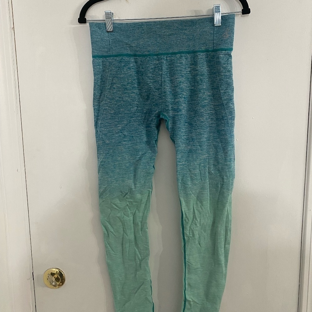 Blue Green Ombre Yoga Pants